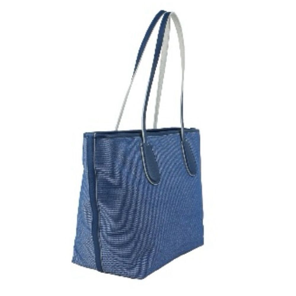 COACH Blue Canvas Taxi Tote Horse and Carriage Shoulder Bag - Picture 11 of 16